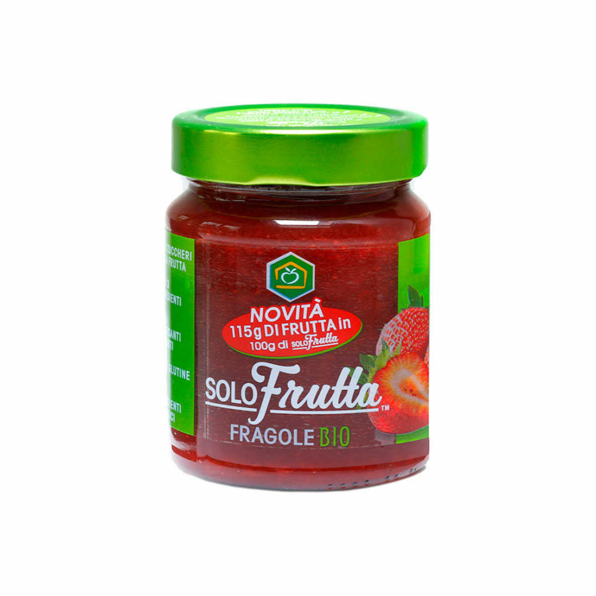 Solofrutta Jam Puur Fruit Aardbeien 295g, bio