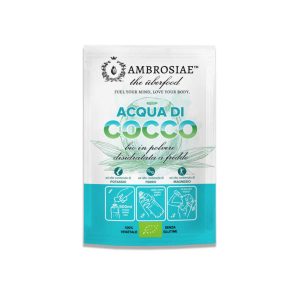 Ambrosiae Kokoswater poeder, zakje 10g bio
