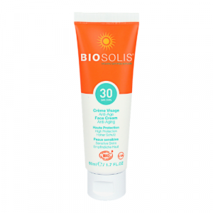 Biosolis Zonnebrand Gezichtscrème SPF30 / Anti-aging 50ml, bio