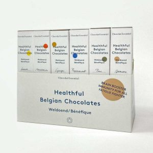 Chocolat Essentiel Display Well-being pralines Small, bio