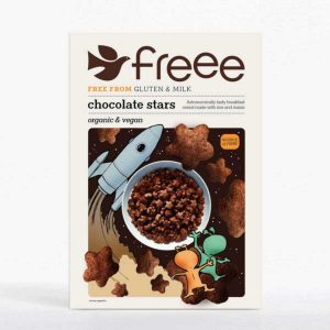 Doves Farm Foods Freee Chocolate Stars Glutenvrij 300g, bio