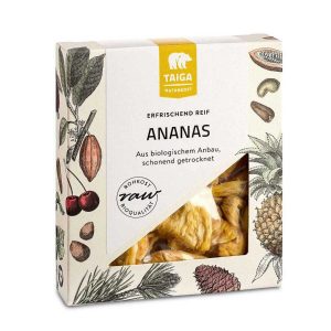 TAIGA Naturkost Gedroogde Ananas Stukjes Ongezoet 70g, bio