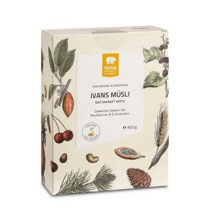 TAIGA Naturkost Ivans Muesli /Gekiemde granen, Moerbeien en Abrikozen 400g, bio