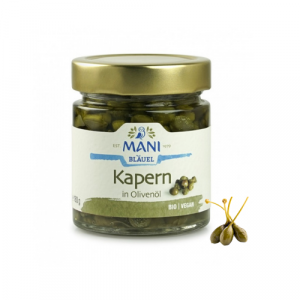 MANI kappertjes in olijfolie extra vierge 180g, bio
