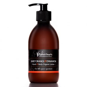 Highland Soap Co. Hand & Body Lotion Sinaasappel & Kaneel 300ml, pomp