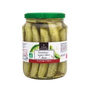 Pique Assiettes Zoetzure Augurken Sticks 72cl, bio