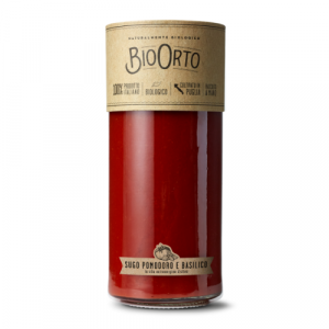 Bio Orto Tomatensaus/basilicum, glas 550g bio